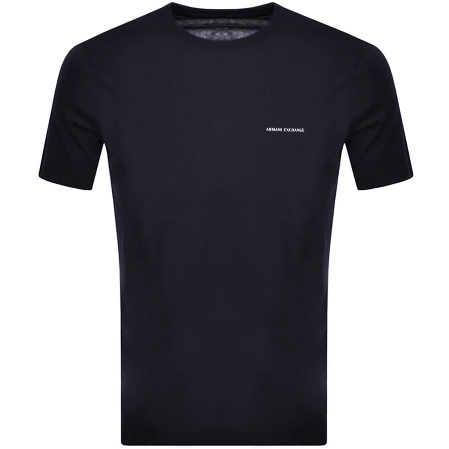 Alternative Image for ProductArmani Exchange Crew Neck Logo T Shirt Navy1